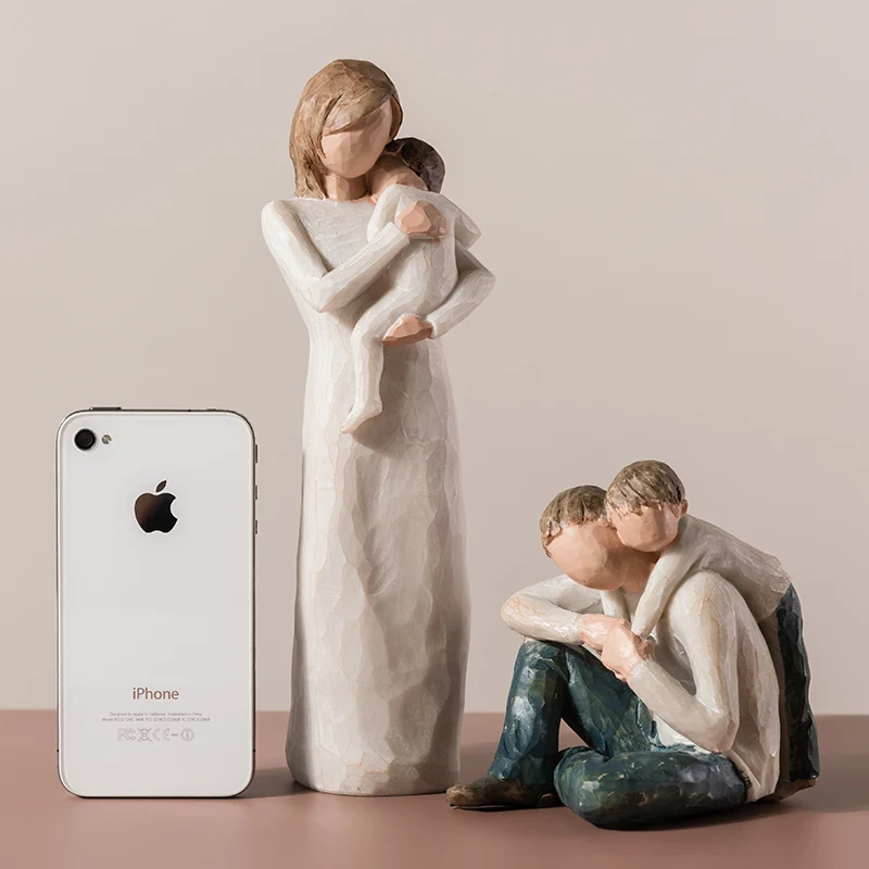 

Mother's Day Birthday Easter Wedding Gift Nordic Home Decoration People Model Living Room Accessories Family Figurines Crafts