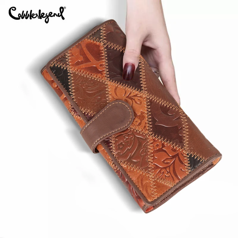 Cobbler Legend New Women's Leather Wallets High Quality Long Cover Purse Retro Ladies Wallet Capacity Cowhide Money Bag