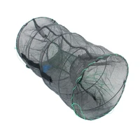 large folding spring cage fishing net automatic fishing net trap portable zipper bait for shrimp crayfish crab baits fish guard