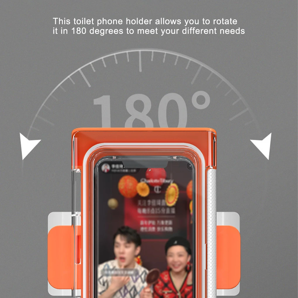 

Bathroom Toilet Mobile Phone Holder Box Wall Mounted Soap Bracket 6 Inch Phone Storage Case Waterproof Shower Watching Holder