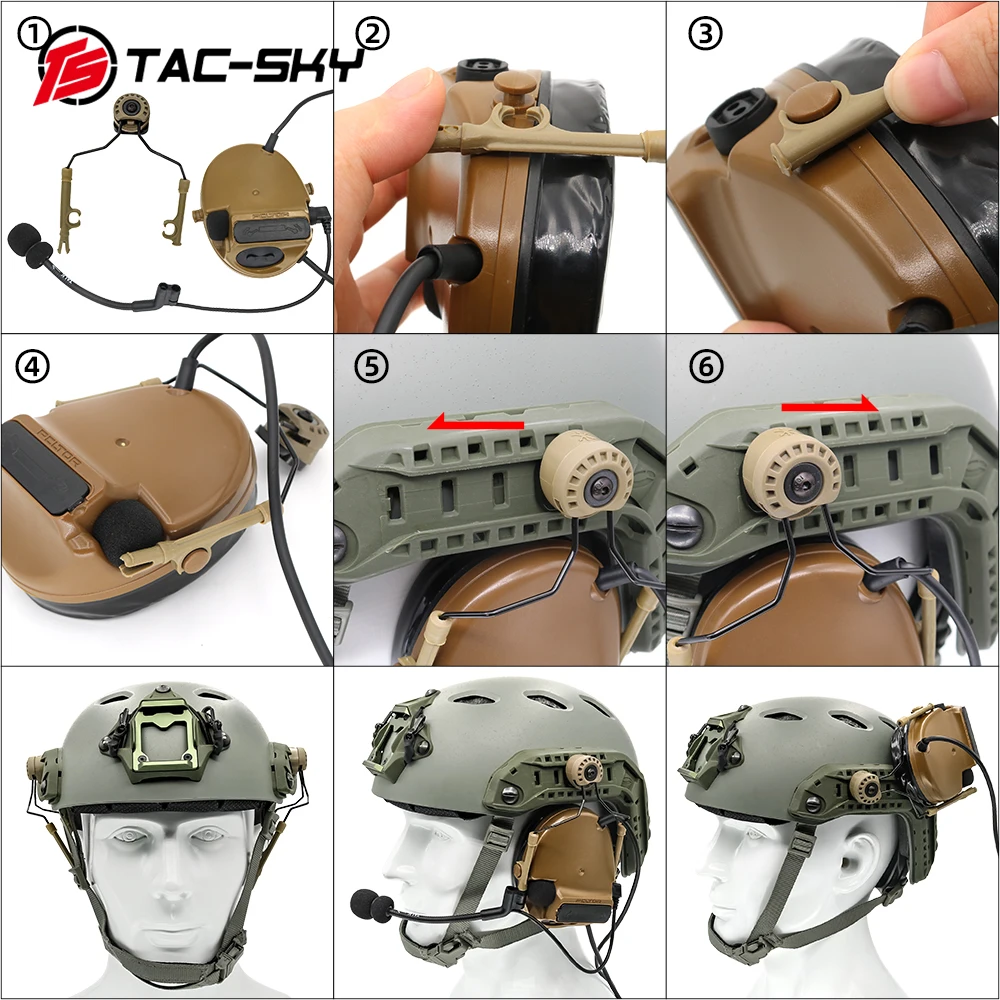 TAC-SKY Тактический COMTAC I II III IV Охота шумоподавление стрельба гарнитура военный