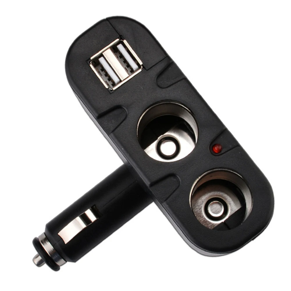 Раскладное двойное Порты USB сигареты Зажигалка Розетка Быстрая зарядка