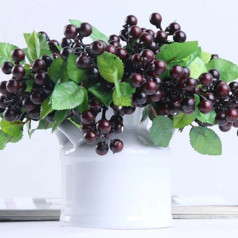 

Artificial Berry Fruit Diy Flowers Fake Flower Cheap Blue Berry Christmas Home Wedding Decorative Artificial Flower Arrangement