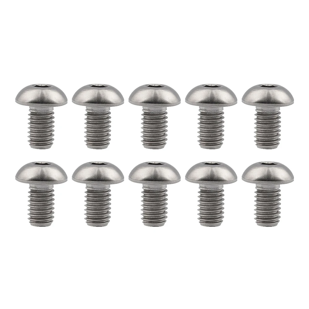 

10 Pcs Titanium Bolts M5x8 10 12 15mm ISO7380 Allen Key Round Head Screws for Water Bottle Cage Holder Bolt Fasteners