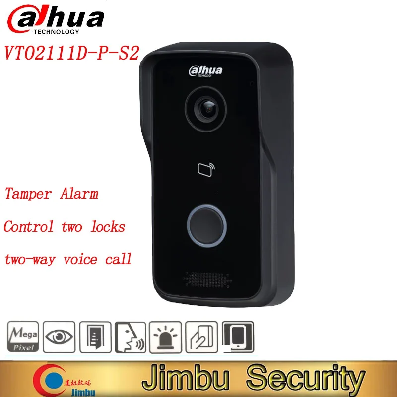 

Dahua VTO2111D-P-S2 IP дверная станция для виллы дверной звонок Домофон разрешение видео PoE управление двумя замками cctv для домашней безопасности