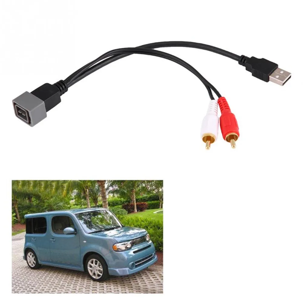 USB адаптер RCA для Nissan Cube Juke Versa аудио и видеосъемки автомобильные аксессуары с usb