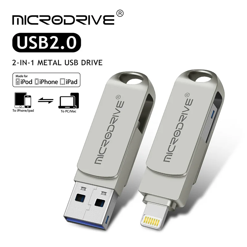 USB флешка i-flash drive для Apple ipad iphone 6s 6 plus usb флэш-накопитель 16 Гб/32 ГБ/64 Гб/128 ГБ Флешка