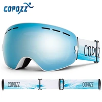 copozz brand professional ski goggles double layers lens anti fog uv400 big ski glasses skiing snowboard men women snow goggles