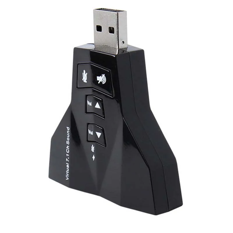 Адаптер звуковой карты Virtual 7 1 для ноутбука ПК микрофона интерфейсы 3 5 мм USB