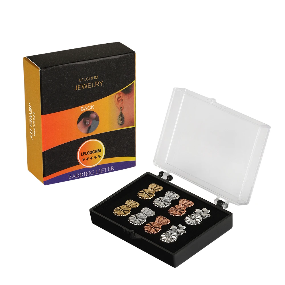 

New 13 Styles Arrival Crown Stud Back Earrings Support Fits for Women Jewelry Heart Earlobe Earrings Lift Lifter Fits Accessorie