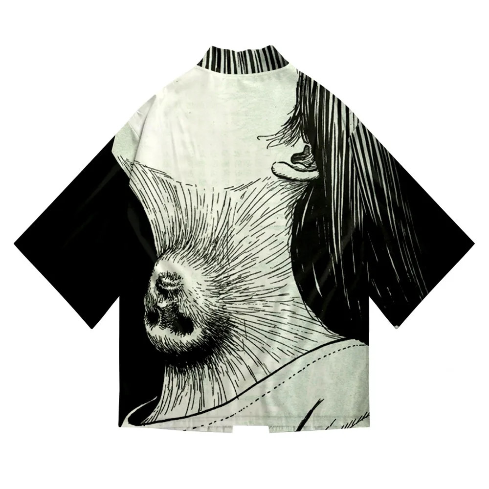 Кимоно для косплея Junji Ito японское кимоно хаори юката с 3D-принтом женщин и мужчин