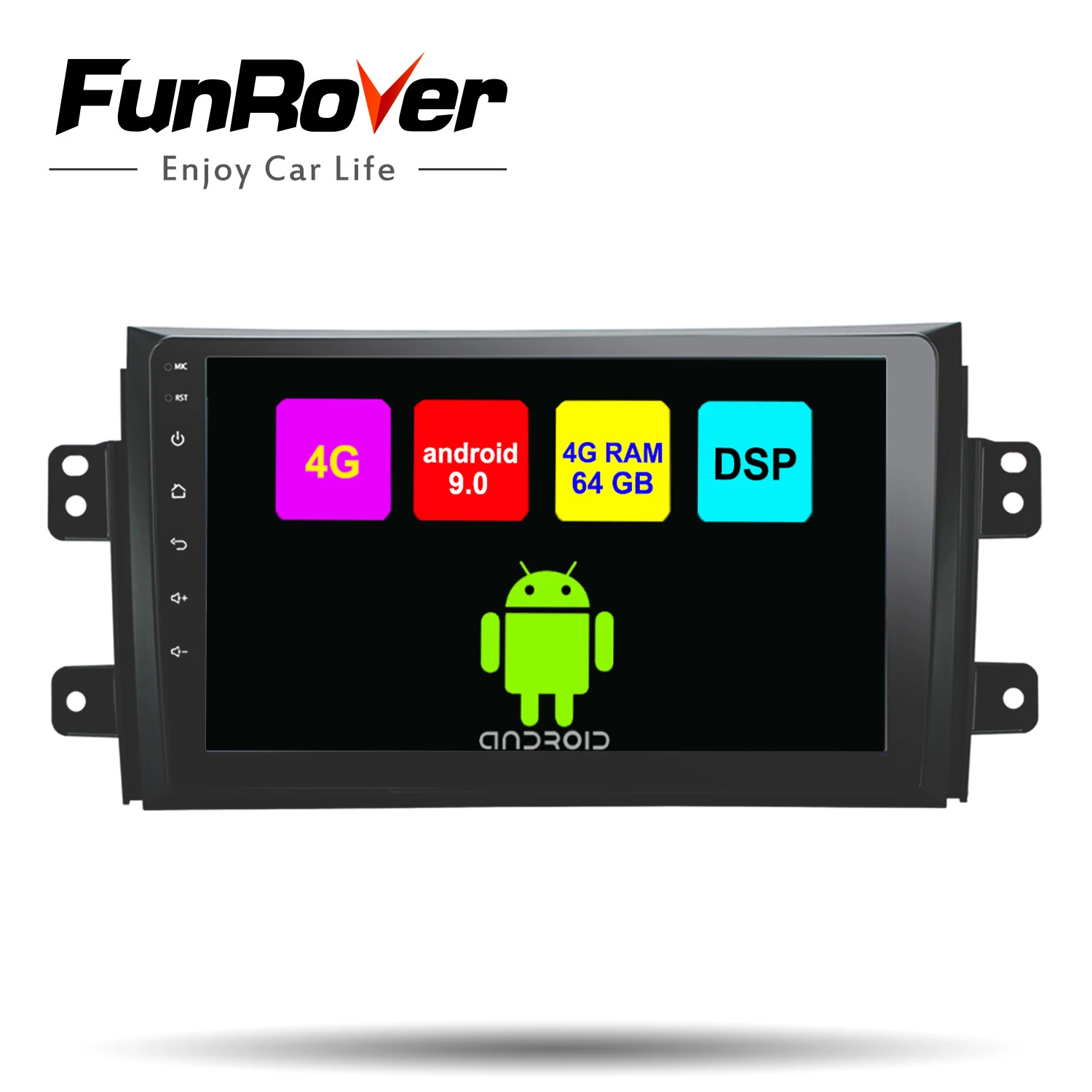 Funrover android 9 0 автомобильный dvd мультимедийный плеер для SUZUKI SX4 SX 4 2006 2013 2 din