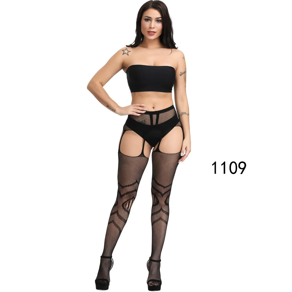 New Arrival Solid Stockings Women Sexy Thigh High Fishnet Nylon Long Socks Sex Belt Standard Over Knee Socks Sexy Lingerie