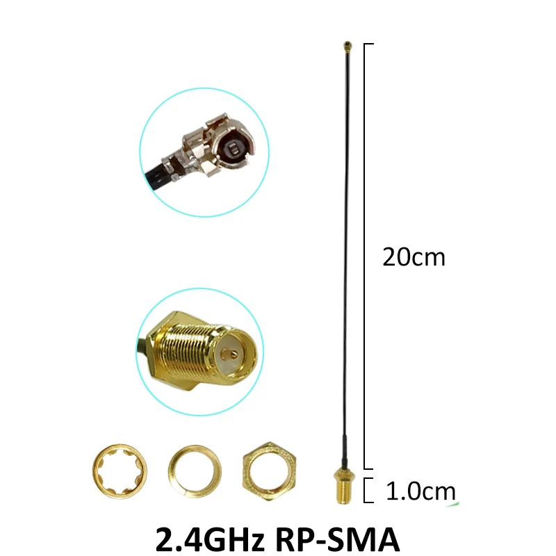 GRANDWISDOM 5pcs 2.4G antenna 5dbi sma female wlan wifi 2.4ghz antene pbx iot module router tp link signal receiver antena