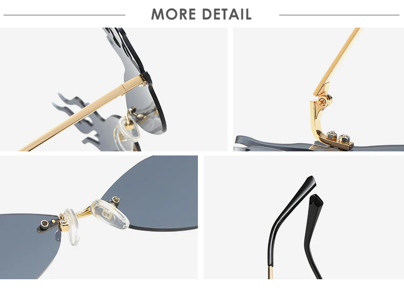 Солнцезащитные очки без оправы для мужчин и женщин модные широкие трендовые