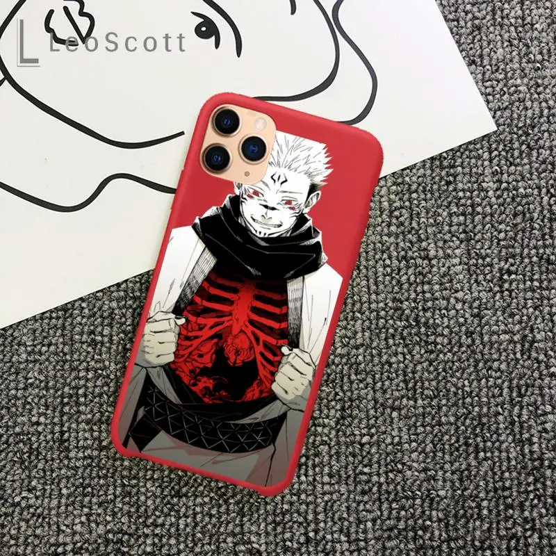 

Anime Jujutsu Kaisen comic Phone Case Candy Color for iPhone 11 12 mini pro XS MAX 8 7 6 6S Plus X 5S SE 2020 XR