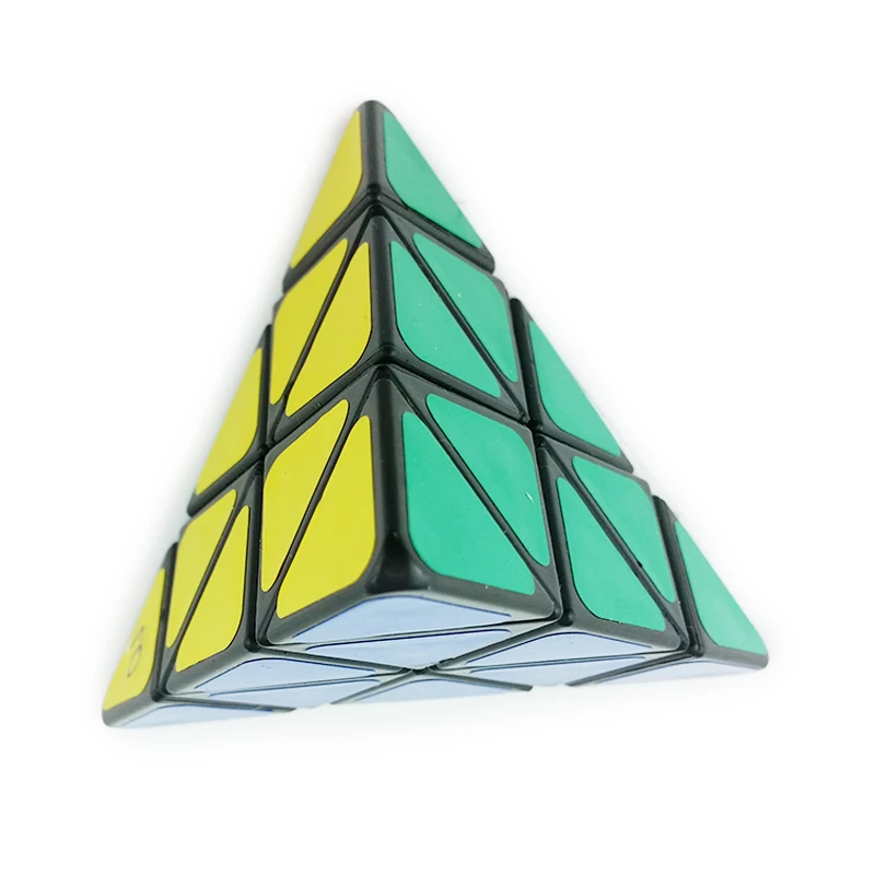 Пирамида магический куб скоростная головоломка игры игрушки для детей черная