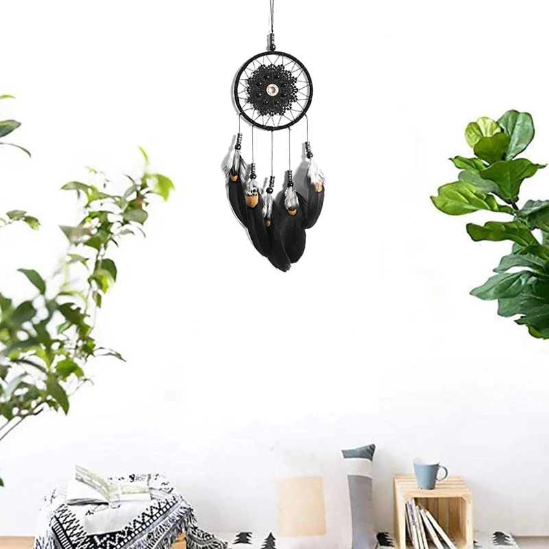 

42cm Handmade Dream Catcher Net with Feathers Wall Hanging Dreamcatcher Craft Gift Christmas Decoration for Home