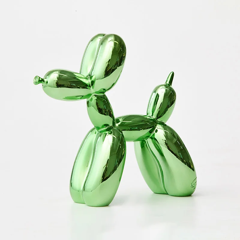 green Горячо! Изготавливаются заново американский поп-арт Смола ремесло шар фигурка собаки статуя 25/17 см шар собака шар кролик Рождественский подарок - Цвет: green