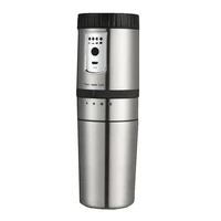 portable coffee maker mini semi automatic coffee machine compact coffee grinding equipment stainless electric chargeable espres