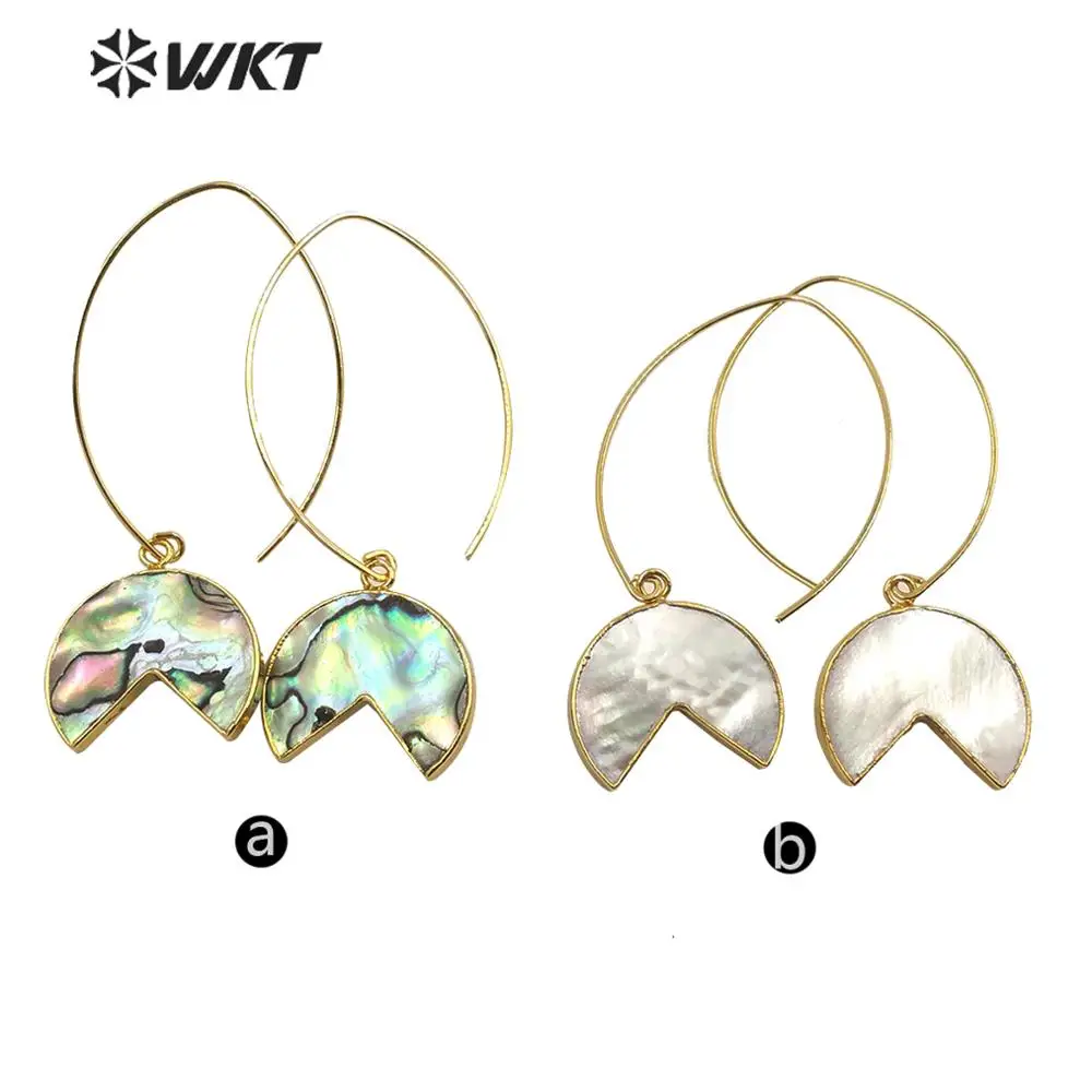 WT E598 WKT новейший дизайн Модные Позолоченные полукруглые серьги кольца