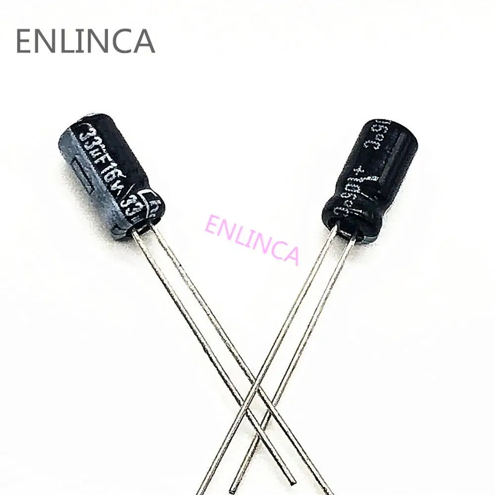 

500pcs/lot S21 33uf16V aluminum electrolytic capacitor size 4*7 16V 33uf 20%