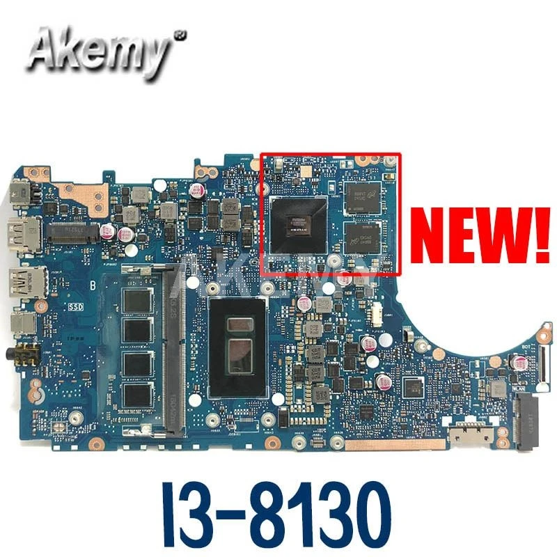 

Akemy Mainboard For ASUS VivoBook Flip 14 TP410UR TP410UF TP410UQ TP410U Laotop Motherboard 4G I3-8130 GT930M-GPU