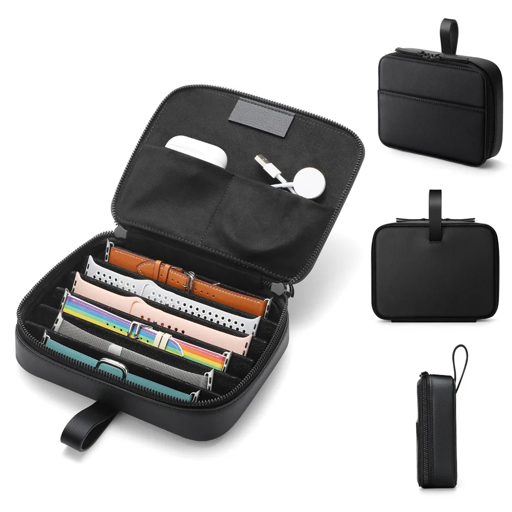 

Luxury Watch Strap Organizer Box For Apple watch band Packaging Watchband bag Accessories Portable travel Organizer Storage Case