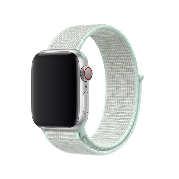 teal tint Тканый нейлоновый ремешок для часов Apple Watch ремешок 40 мм 44 мм 38 мм 42 мм мягкая Спортивная петля для iWatch 5 4 3 2 1 дышащий ремешок - Цвет ремешка: teal tint