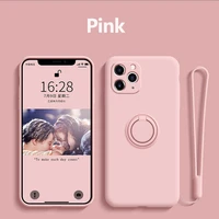 shockproof candy colors liquid sofe silicagel with ring bracket phone case for huawei p smart 2021 2019 2020 z s tpu back cover