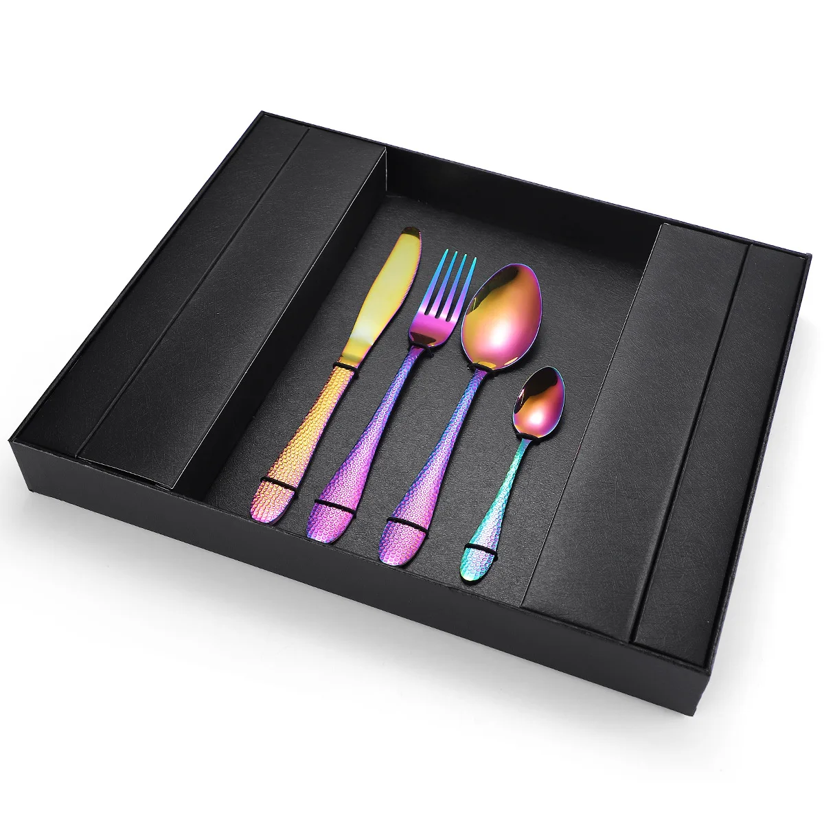 Набор радужных столовых приборов из нержавеющей стали 18/10 комплект 24 предметов