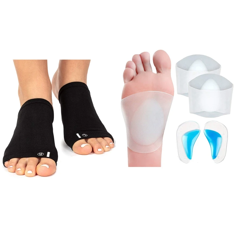 

2 Pairs Plantar Fasciitis Sleeves/Shoe Insoles & Arch Support Brace For Flat Feet 2Pairs Plantar Fasciitis Support Brace