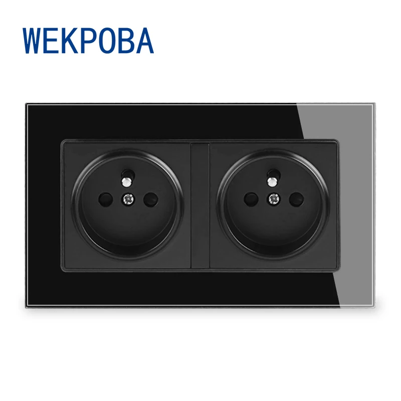 WEKPOBA французская полированная стандартная настенная розетка с заземлением USB Type A