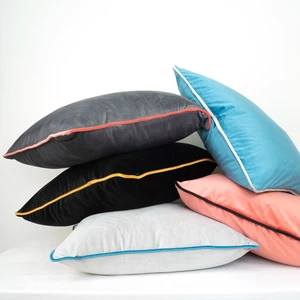 Оранжевая, красная, серая, Синяя бархатная наволочка для подушки, чехол для подушки на стулдиван, наволочка для подушки, без набивки, домашний декор