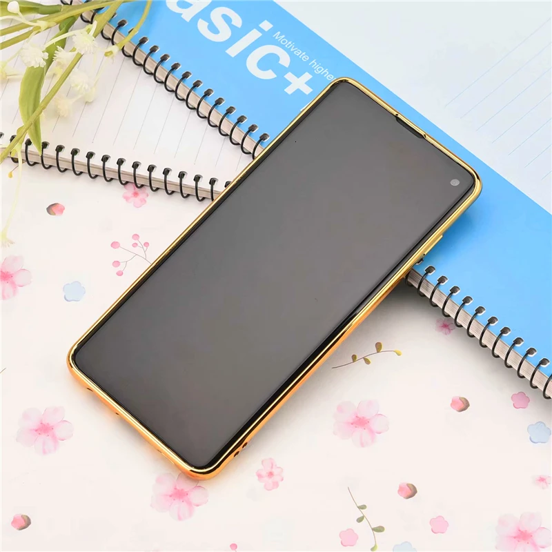 Простой Прозрачный Магнитный кронштейн чехол для телефона samsung Galaxy S8 S9 S10 Plus Note9 Автомобильный держатель Подставка кольцо на палец задняя крышка