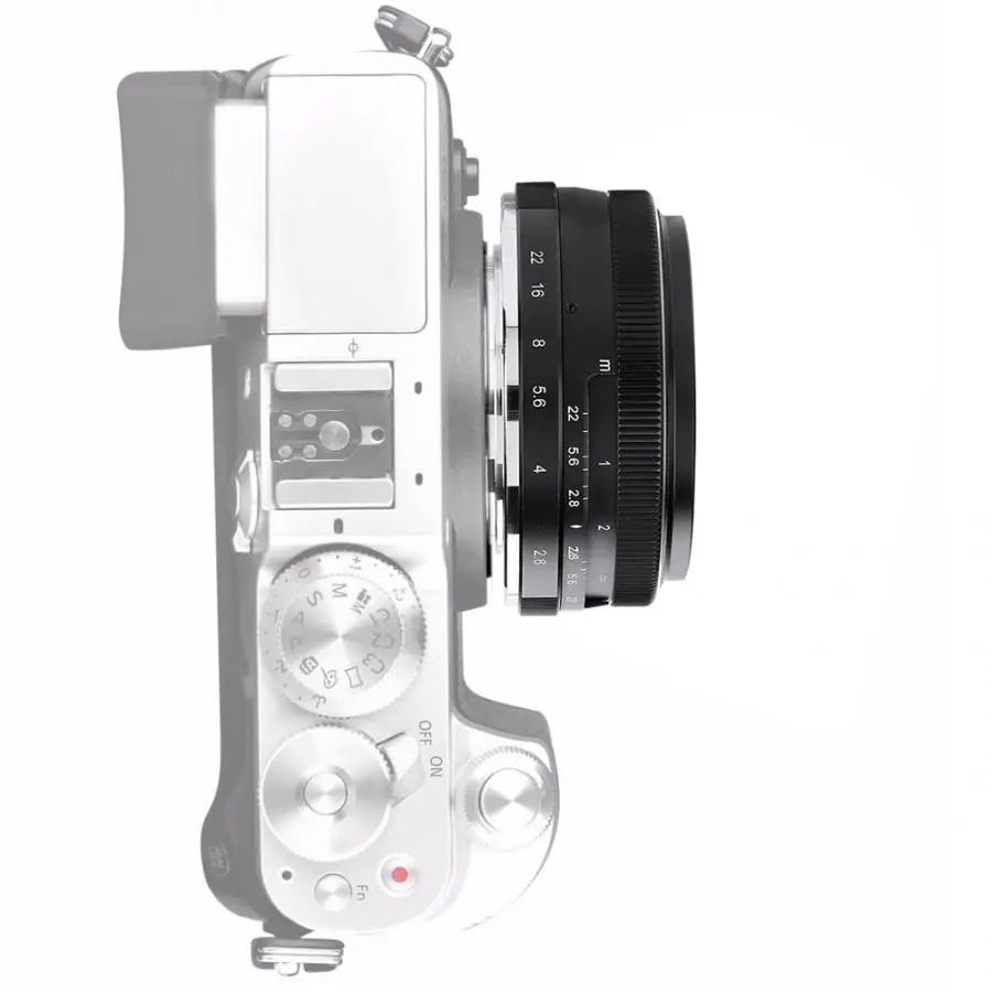 Lente para celular MEIKE 28 мм F2.8 APS-C объектив с ручным фиксированным фокусом для Fuji X Mount беззеркальных камер чечевица