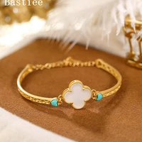 bastiee silver 925 jewelry jade flower bangle bracelets for women hmong handmade gold plated luxury gift