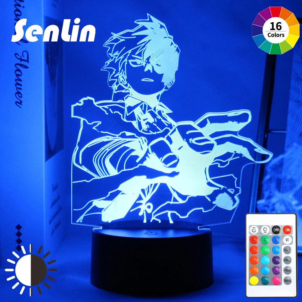 3D Аниме лампа моя героя Академия шото Тодороки фигурка светодиодный