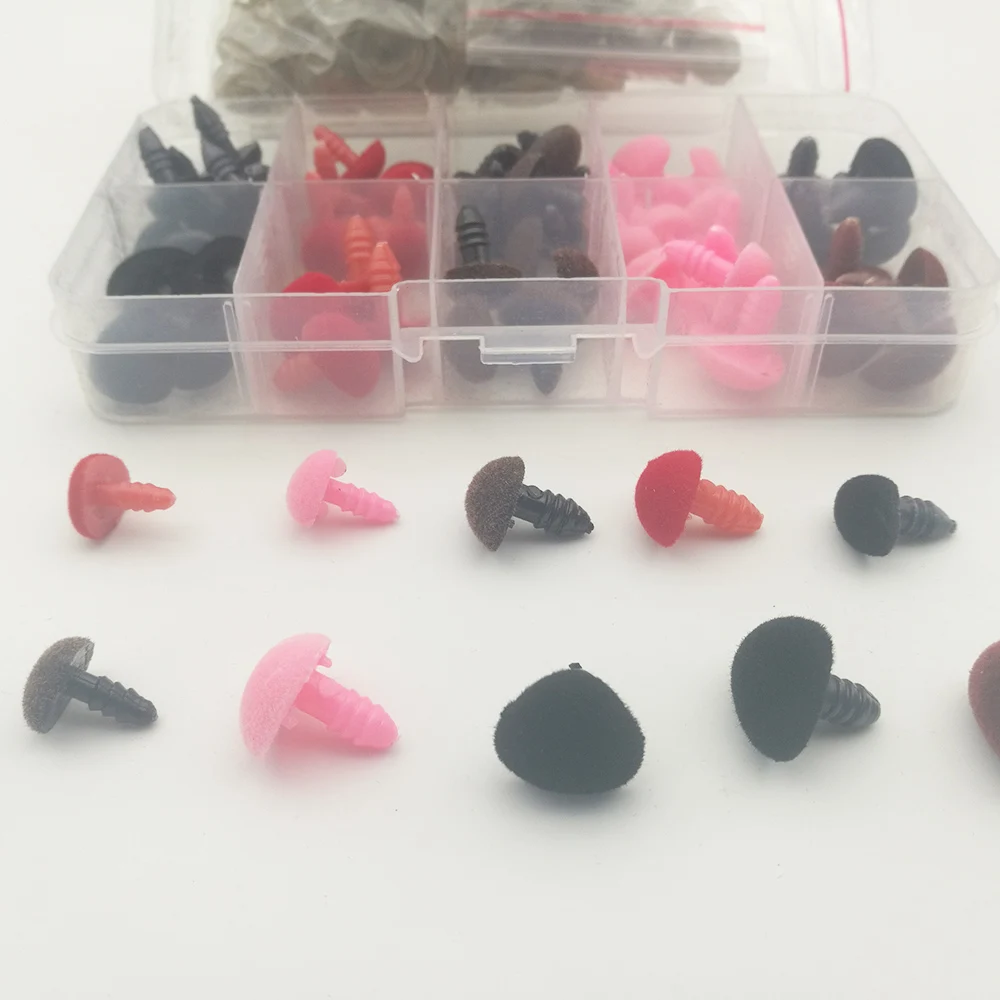 

70pcs/box Multicolor Velet Doll Nose Safety eyes For Teddy Bear Stuffed Toys Snap Animal Scrapbooking Puppet Dolls Craft eyes