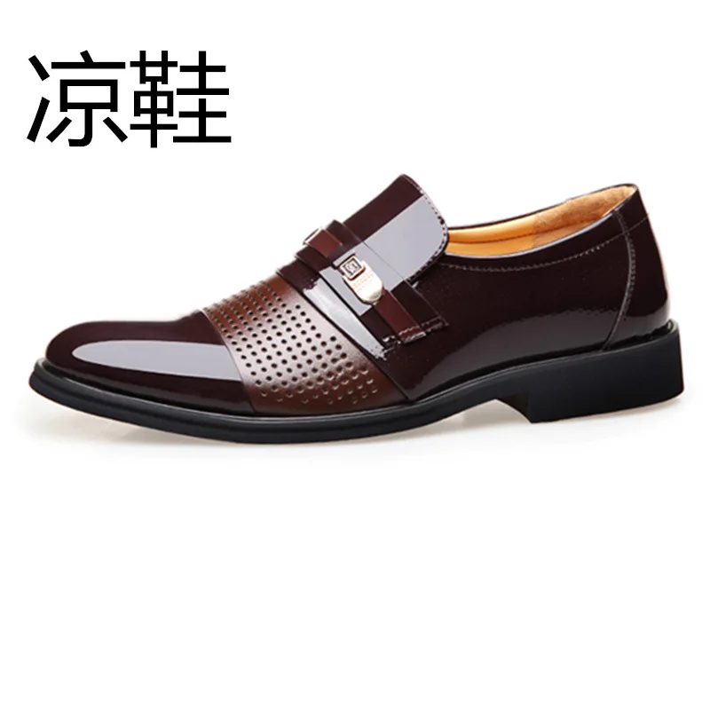 

2020 Summer Men Hollow Out Men Formal Shoes Men Microfiber Leather Quality Shoes Breathable Men Shoes For Business 38-48