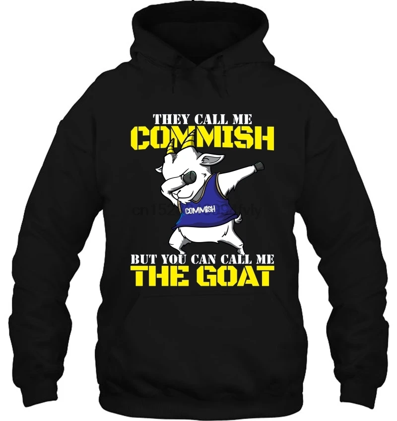 Мужская толстовка с капюшоном They Call Me Commish но вы можете звать меня козлом Version2