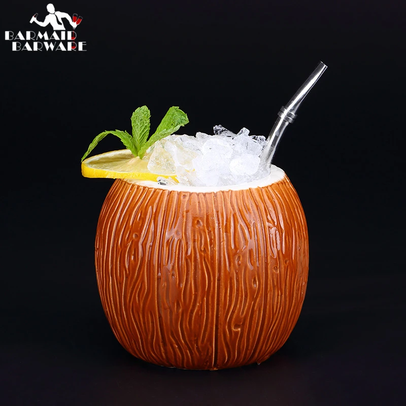 520 мл кокосовое Форма Гавайи бамбуковые кружки Керамика кружка для подарочные и