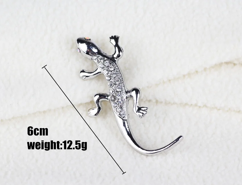 Женская Винтажная брошь в форме ящерицы металлическая Gecko стиле панк ювелирное