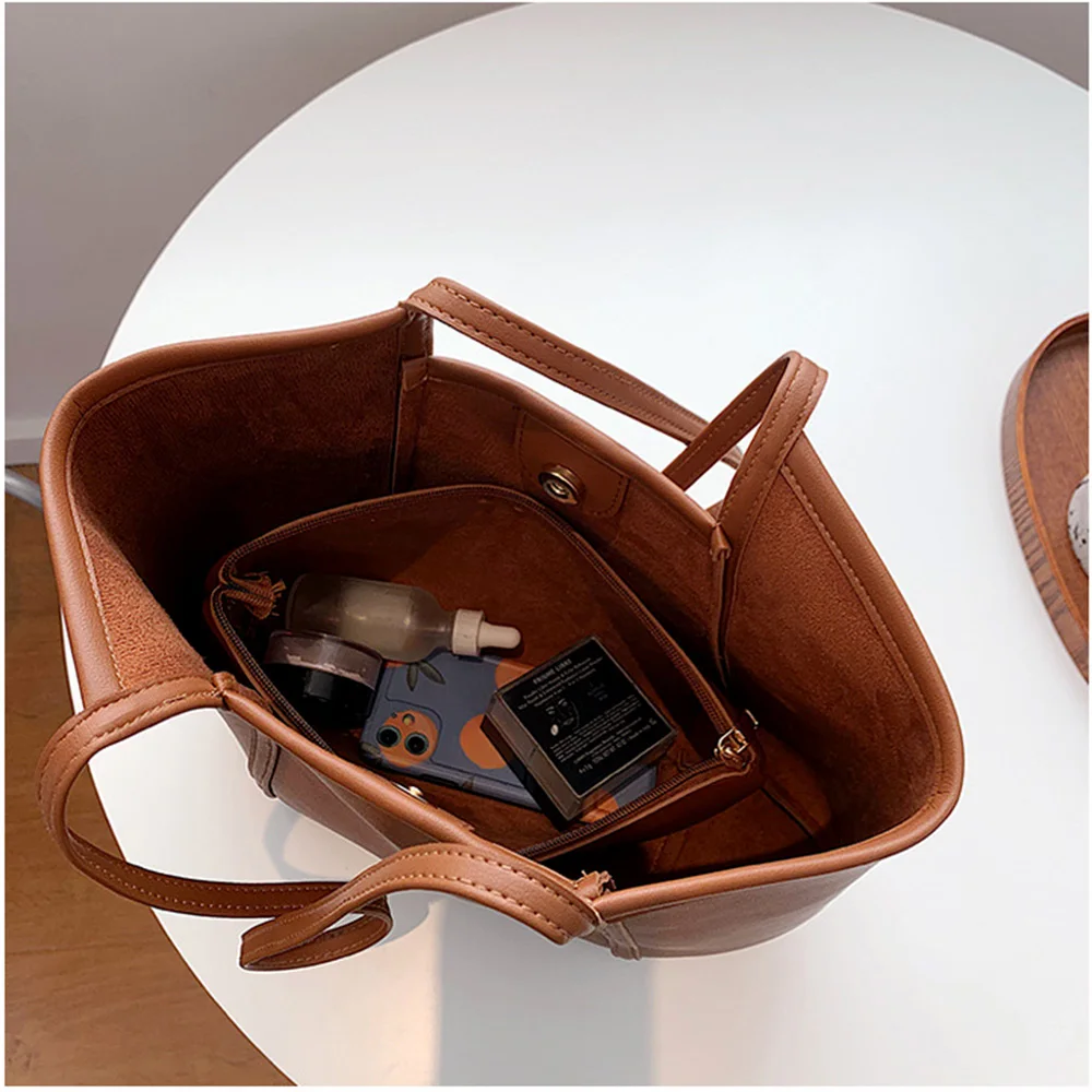 

Tote Bag Black For Women Leather Large Tote For Work Laptop Shoulder Bag Beach Handbags Bolsos Para Mujer Sac Femme