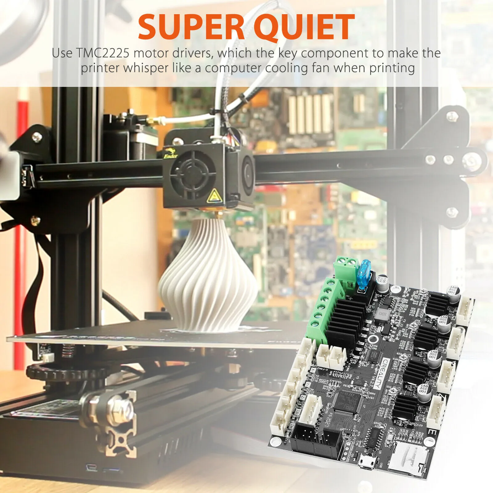 

For 3D Printer Silent Mainboard Motherboard Upgrade For Ender 3/5 Pro 3D Printer Motherboard