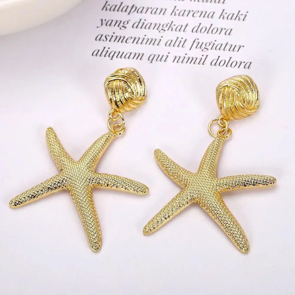 

Woman Earrings 2020 Starfish Earrings Pendientes Gold Earrings Earings Fashion Wedding Jewelry Hanging Earrings for Women