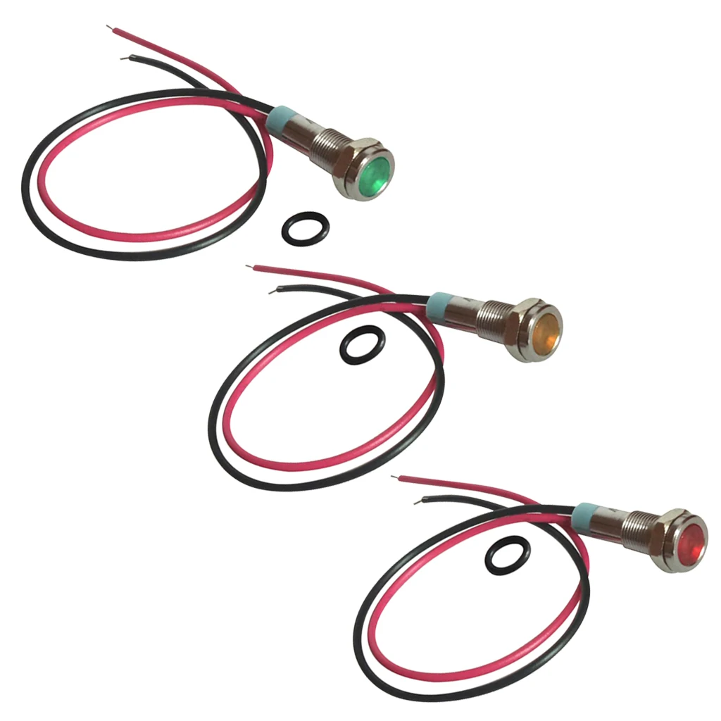 3 шт. водонепроницаемый Светодиодный индикатор для мотоцикла 12 В|Сигнальная