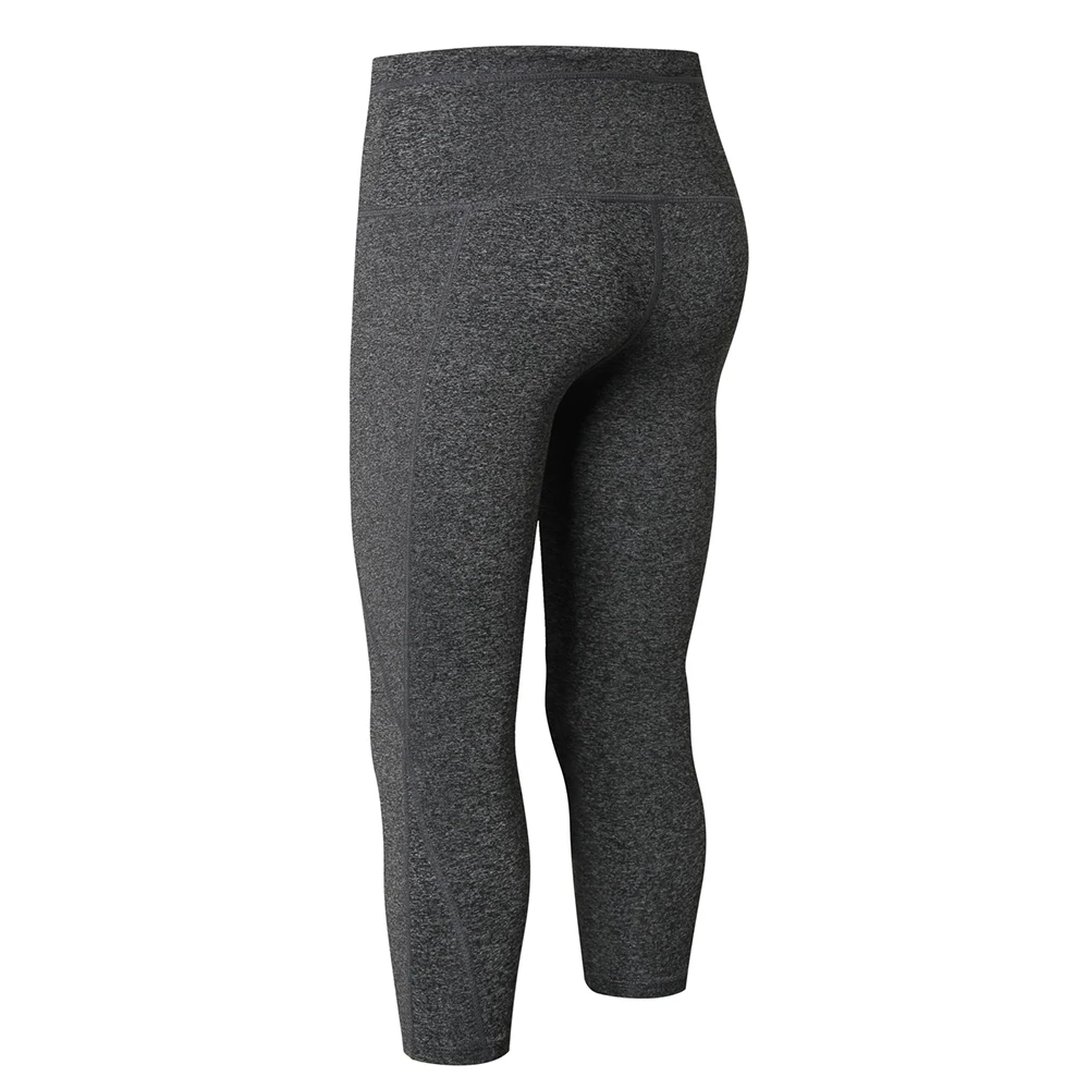 Женские капри для занятий йогой с высокой талией штаны 4-полосные эластичные