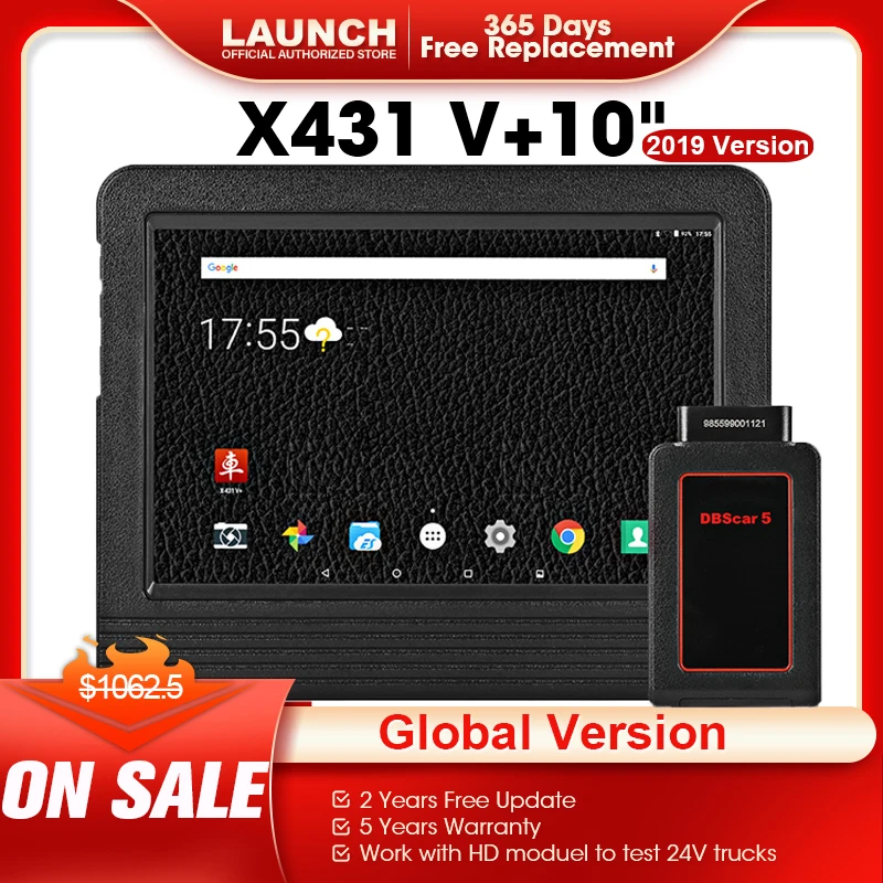 Launch X431 V + Plus DBSCAR5 OBD2 сканер полная система автомобильный диагностический