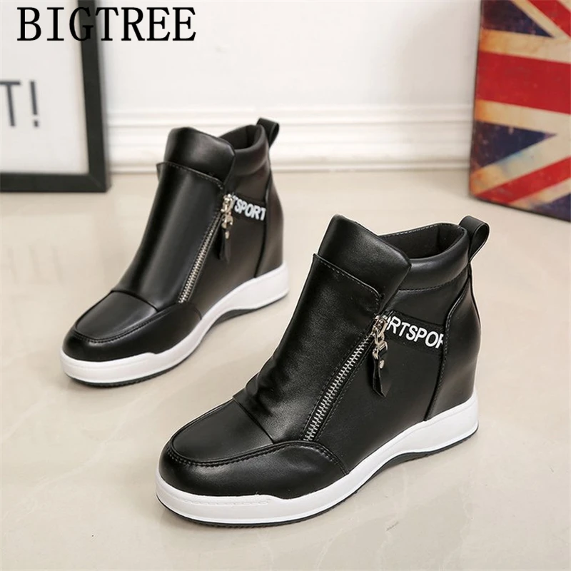 Папа обувь на танкетке Кроссовки для женщин платформе с высоким каблуком женские